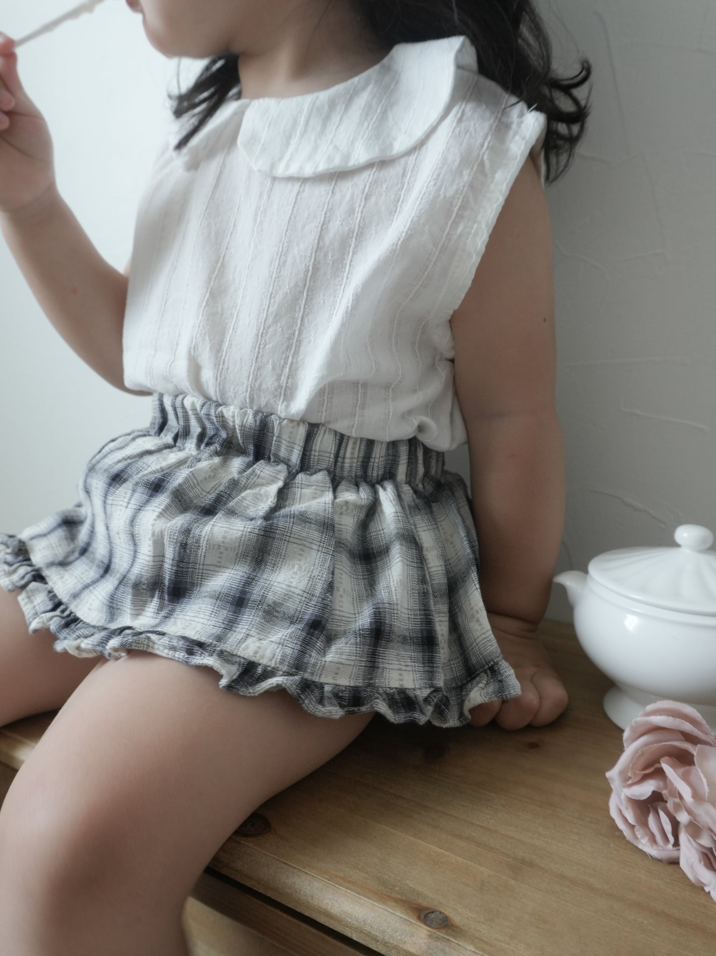【期間限定 PRE-ODER】15.Sleeveless Collar Blouse