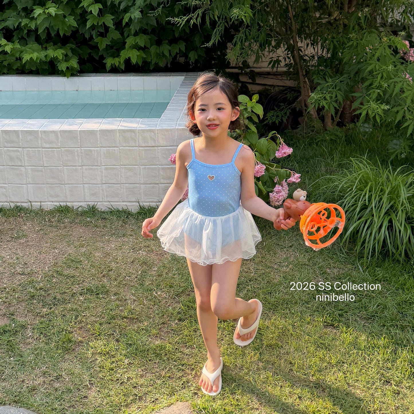 【PRE-ODER 10%OFF 〆6.30(火)】20.ACC) Candy Dot Swimwear (Bonnet Set)
