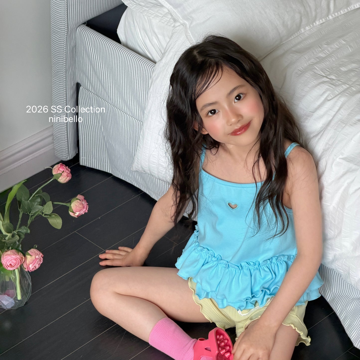 【PRE-ODER 10%OFF 〆6.30(火)】7.Joy Heart Eyelet Sleeveless Top