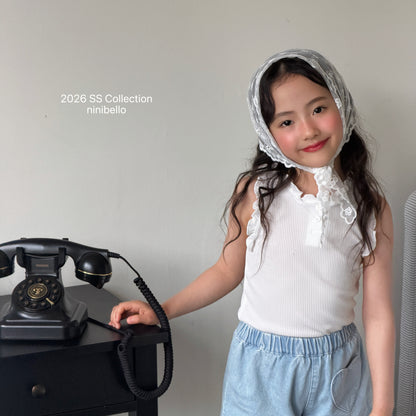 【PRE-ODER 10%OFF 〆6.30(火)】6.Romi Frill Sleeveless Tee