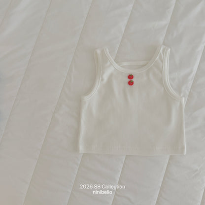 【PRE-ODER 10%OFF 〆6.30(火)】6.(BEBE 6) Tomato Button Sleeveless Top
