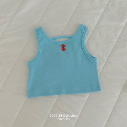 【PRE-ODER 10%OFF 〆6.30(火)】6.(BEBE 6) Tomato Button Sleeveless Top