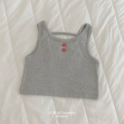 【PRE-ODER 10%OFF 〆6.30(火)】8.Tomato Button Sleeveless Tee