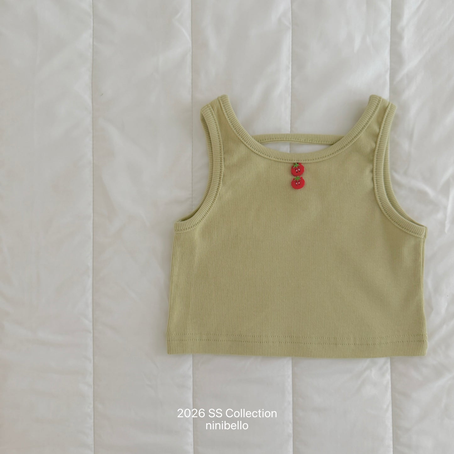 【PRE-ODER 10%OFF 〆6.30(火)】8.Tomato Button Sleeveless Tee