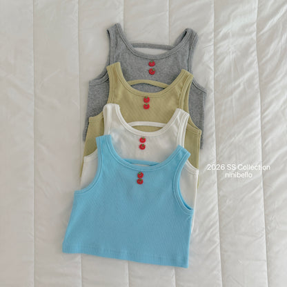 【PRE-ODER 10%OFF 〆6.30(火)】6.(BEBE 6) Tomato Button Sleeveless Top