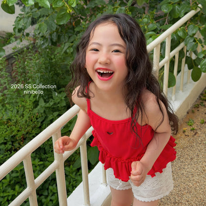 【PRE-ODER 10%OFF 〆6.30(火)】7.Joy Heart Eyelet Sleeveless Top