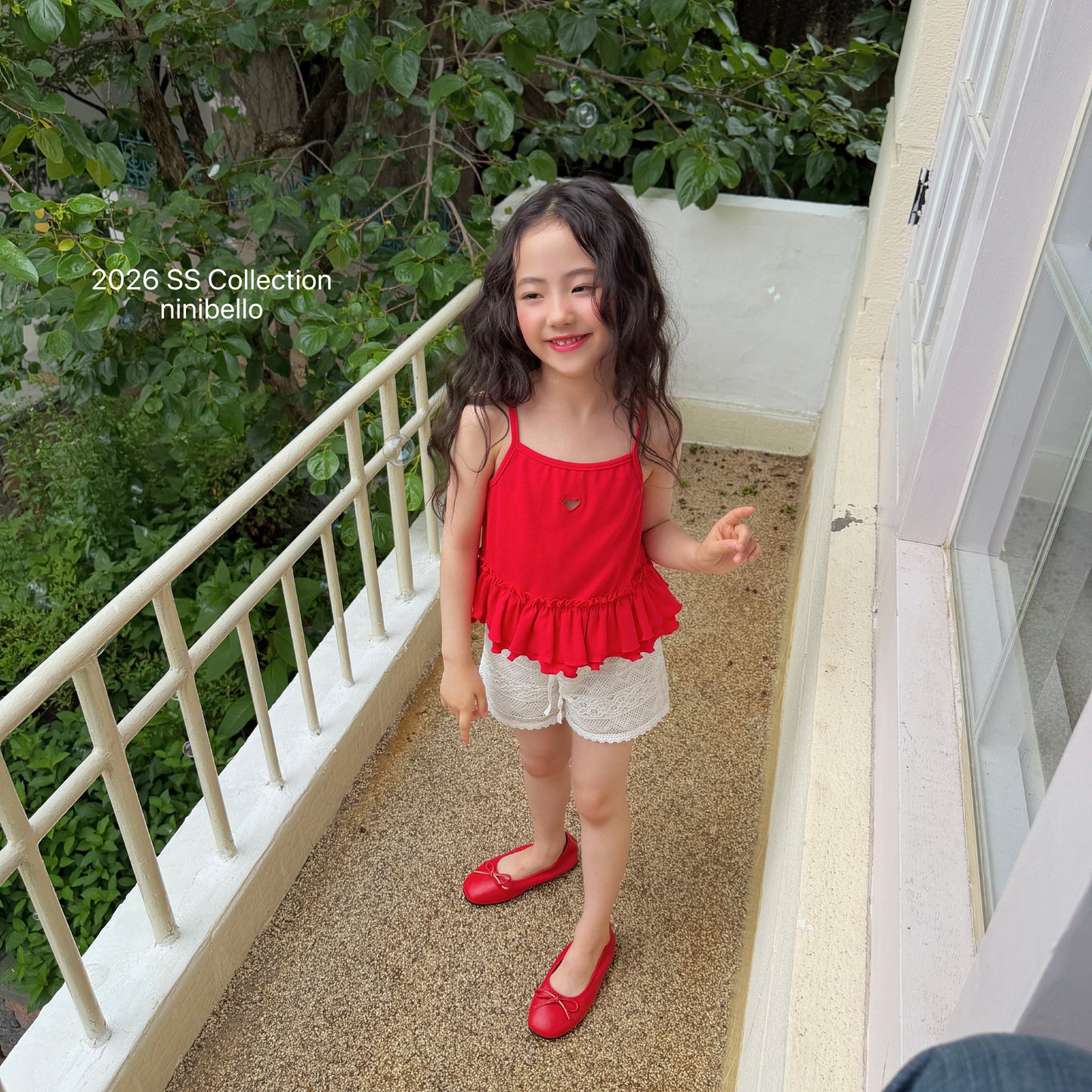 【PRE-ODER 10%OFF 〆6.30(火)】7.Joy Heart Eyelet Sleeveless Top