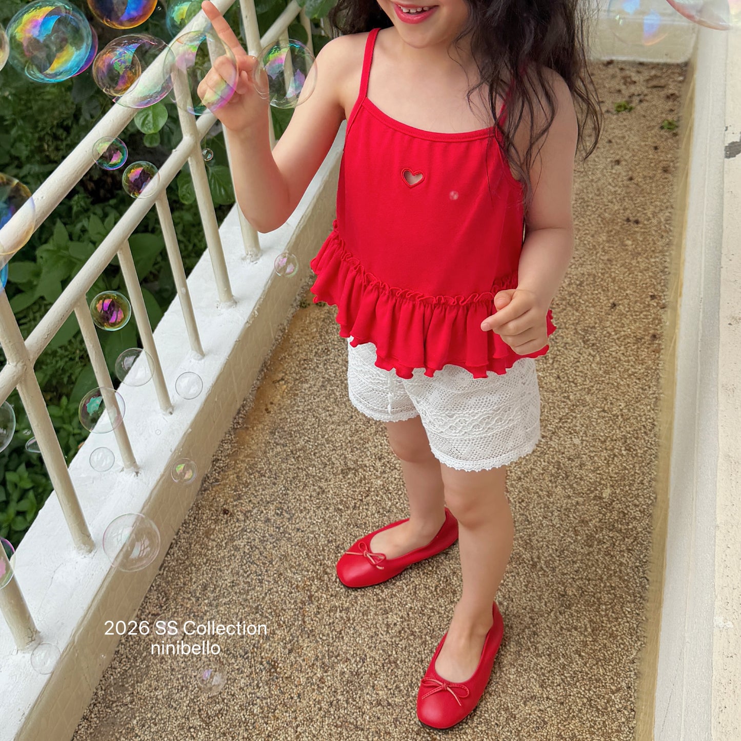 【PRE-ODER 10%OFF 〆6.30(火)】7.Joy Heart Eyelet Sleeveless Top