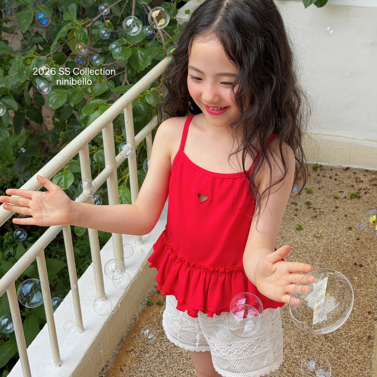 【PRE-ODER 10%OFF 〆6.30(火)】7.Joy Heart Eyelet Sleeveless Top