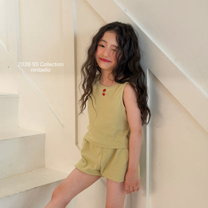 【PRE-ODER 10%OFF 〆6.30(火)】8.Tomato Button Sleeveless Tee