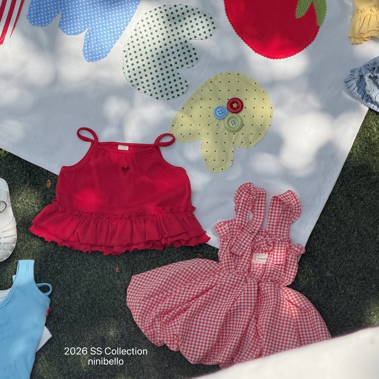 【PRE-ODER 10%OFF 〆6.30(火)】7.Joy Heart Eyelet Sleeveless Top