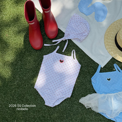 【PRE-ODER 10%OFF 〆6.30(火)】20.ACC) Candy Dot Swimwear (Bonnet Set)