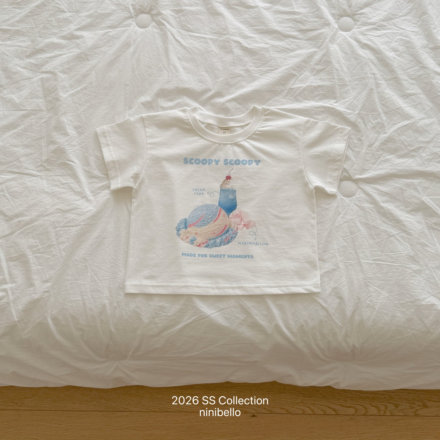 【PRE-ODER 10%OFF 〆6.30(火)】5.(BEBE 5) Scoop Scoop Tee