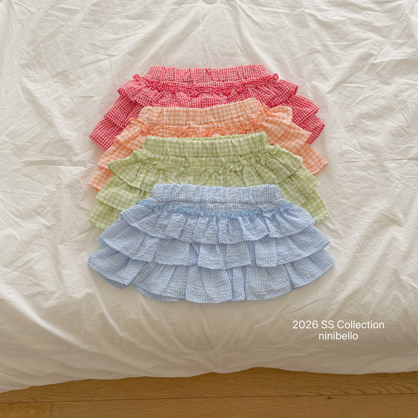 【PRE-ODER 10%OFF 〆6.30(火)】3.Saekom Tiered Skirt