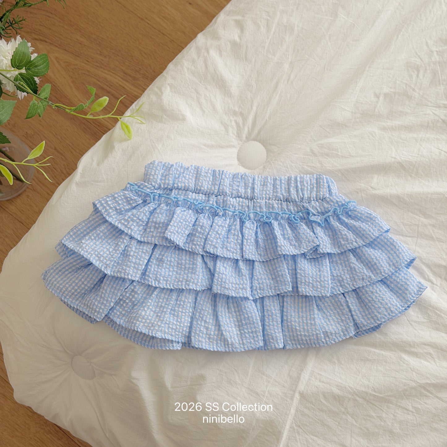 【PRE-ODER 10%OFF 〆6.30(火)】3.Saekom Tiered Skirt