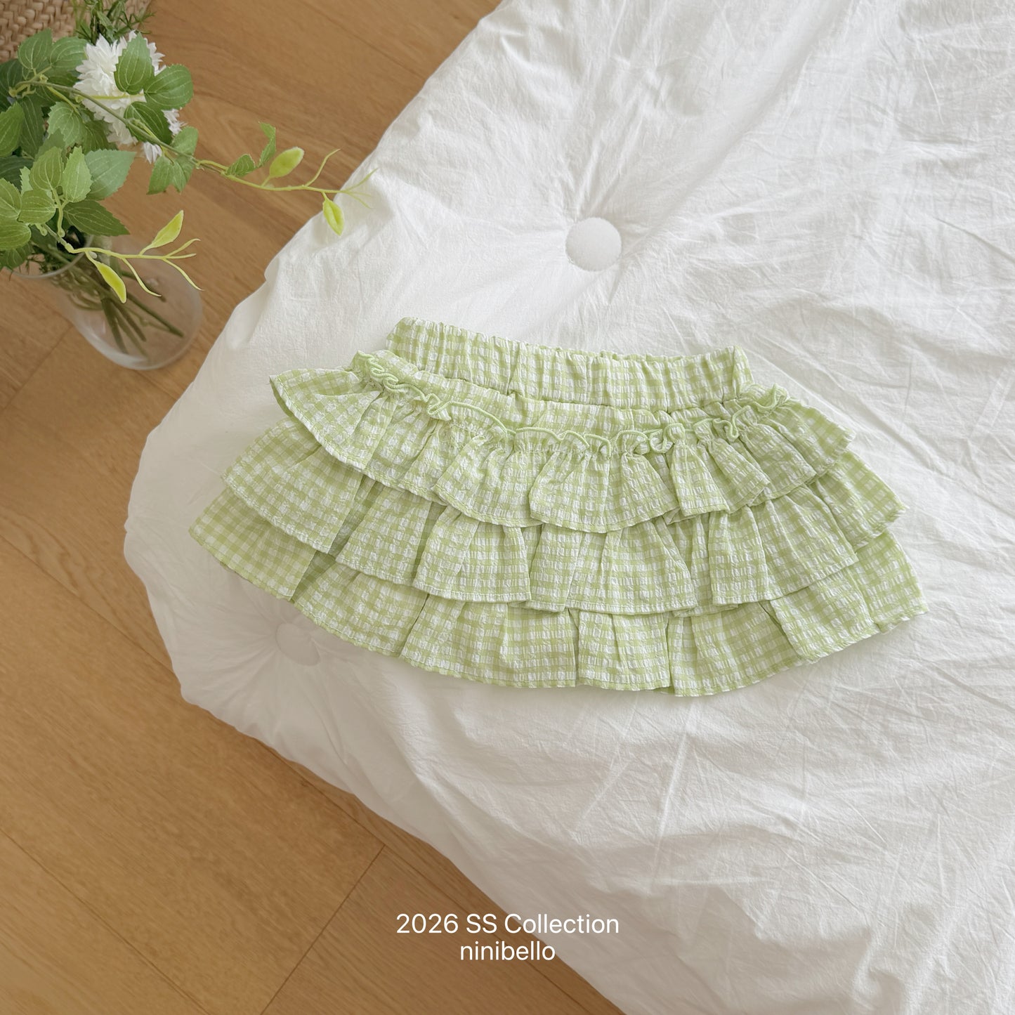 【PRE-ODER 10%OFF 〆6.30(火)】3.Saekom Tiered Skirt