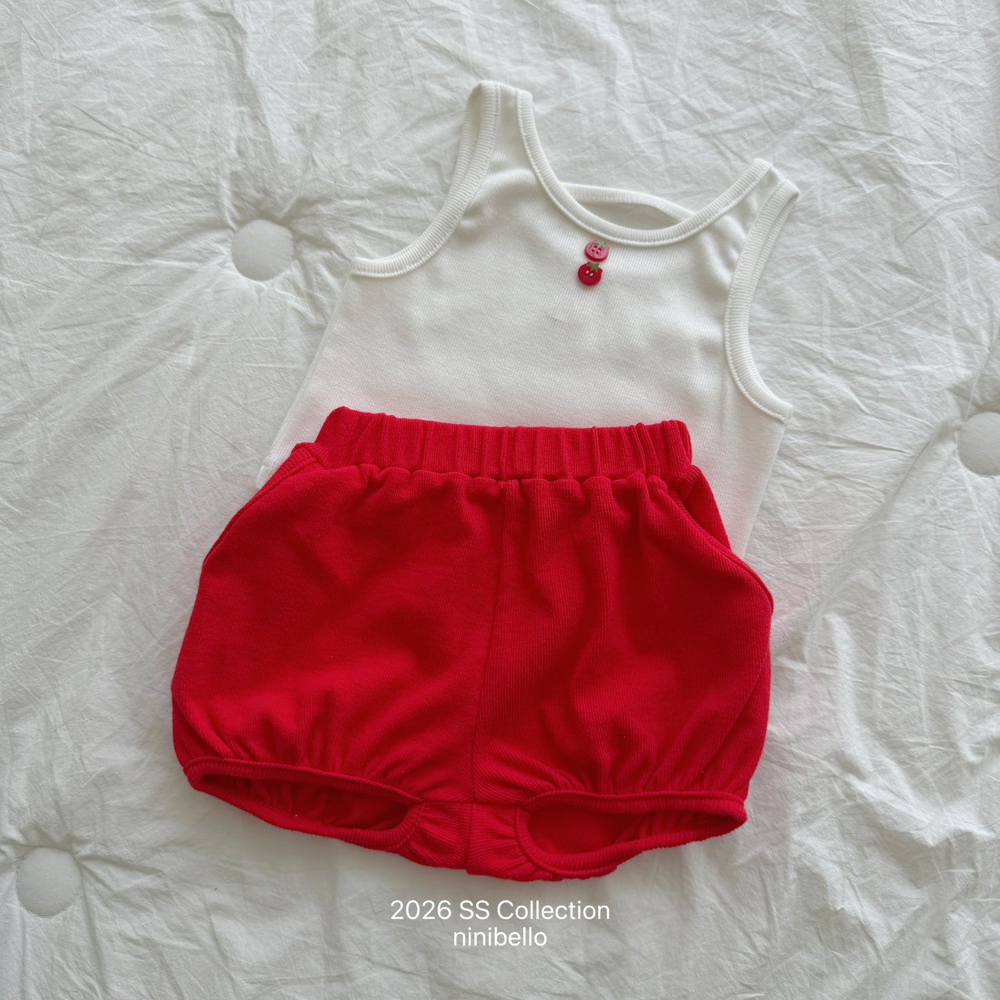 【PRE-ODER 10%OFF 〆6.30(火)】8.Tomato Button Sleeveless Tee