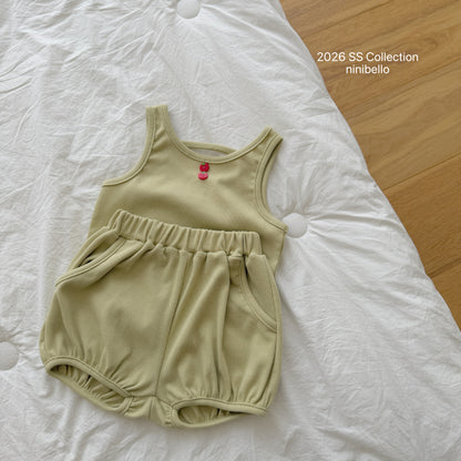【PRE-ODER 10%OFF 〆6.30(火)】8.Tomato Button Sleeveless Tee