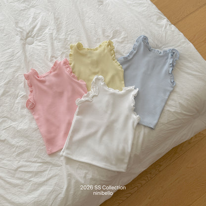 【PRE-ODER 10%OFF 〆6.30(火)】6.Romi Frill Sleeveless Tee