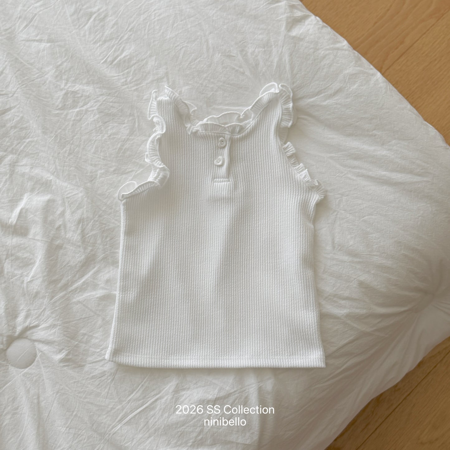 【PRE-ODER 10%OFF 〆6.30(火)】6.Romi Frill Sleeveless Tee