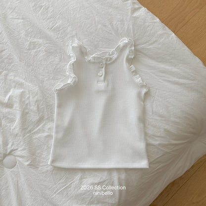 【PRE-ODER 10%OFF 〆6.30(火)】6.Romi Frill Sleeveless Tee