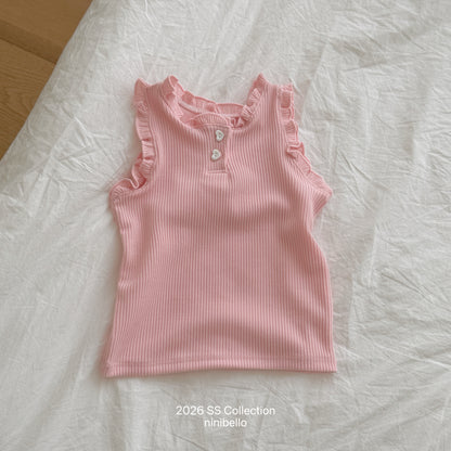 【PRE-ODER 10%OFF 〆6.30(火)】6.Romi Frill Sleeveless Tee