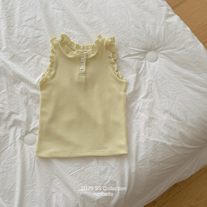 【PRE-ODER 10%OFF 〆6.30(火)】6.Romi Frill Sleeveless Tee