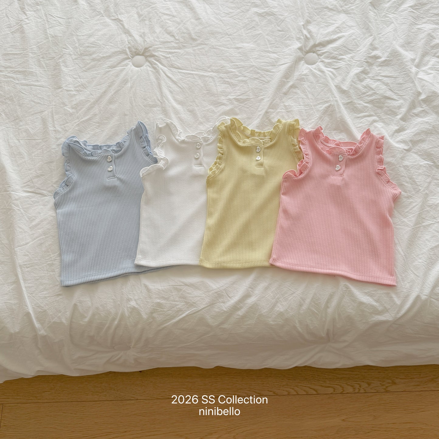 【PRE-ODER 10%OFF 〆6.30(火)】6.Romi Frill Sleeveless Tee