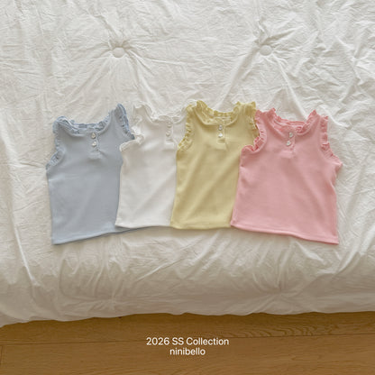 【PRE-ODER 10%OFF 〆6.30(火)】6.Romi Frill Sleeveless Tee