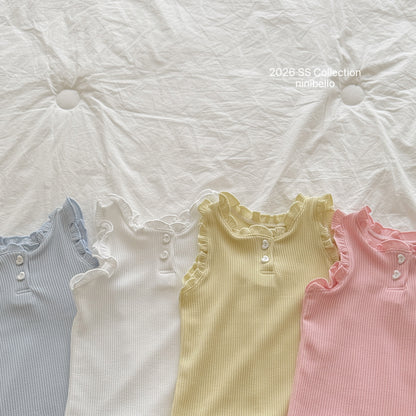 【PRE-ODER 10%OFF 〆6.30(火)】6.Romi Frill Sleeveless Tee