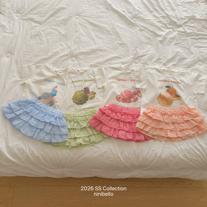 【PRE-ODER 10%OFF 〆6.30(火)】3.Saekom Tiered Skirt
