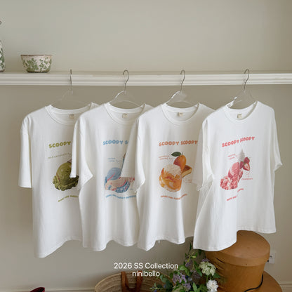 【PRE-ODER 10%OFF 〆6.30(火)】1.Scoop Scoop Short Sleeve Tee (+ ADULT)