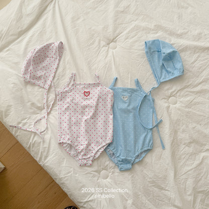 【PRE-ODER 10%OFF 〆6.30(火)】20.ACC) Candy Dot Swimwear (Bonnet Set)