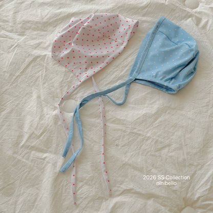 【PRE-ODER 10%OFF 〆6.30(火)】20.ACC) Candy Dot Swimwear (Bonnet Set)