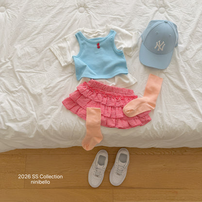 【PRE-ODER 10%OFF 〆6.30(火)】8.Tomato Button Sleeveless Tee