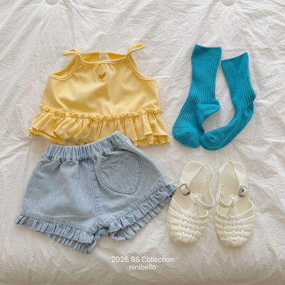 【PRE-ODER 10%OFF 〆6.30(火)】10.Heart Frill Denim Pants