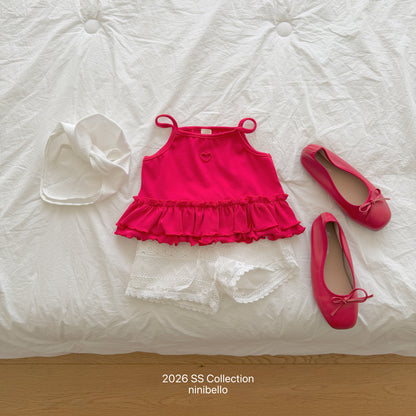 【PRE-ODER 10%OFF 〆6.30(火)】7.Joy Heart Eyelet Sleeveless Top