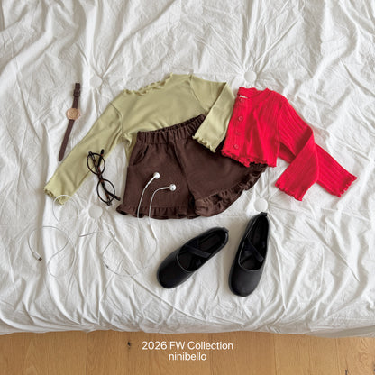 29.Heart Corduroy Frill Pants