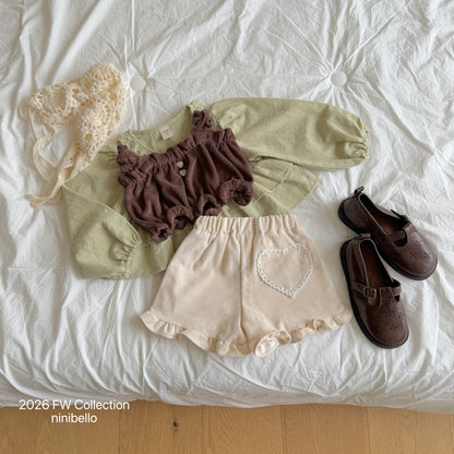 29.Heart Corduroy Frill Pants