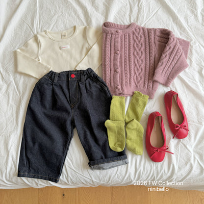 37.Tommy Heart Denim Pants