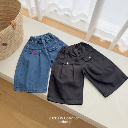 36.Eve Wide Denim Pants