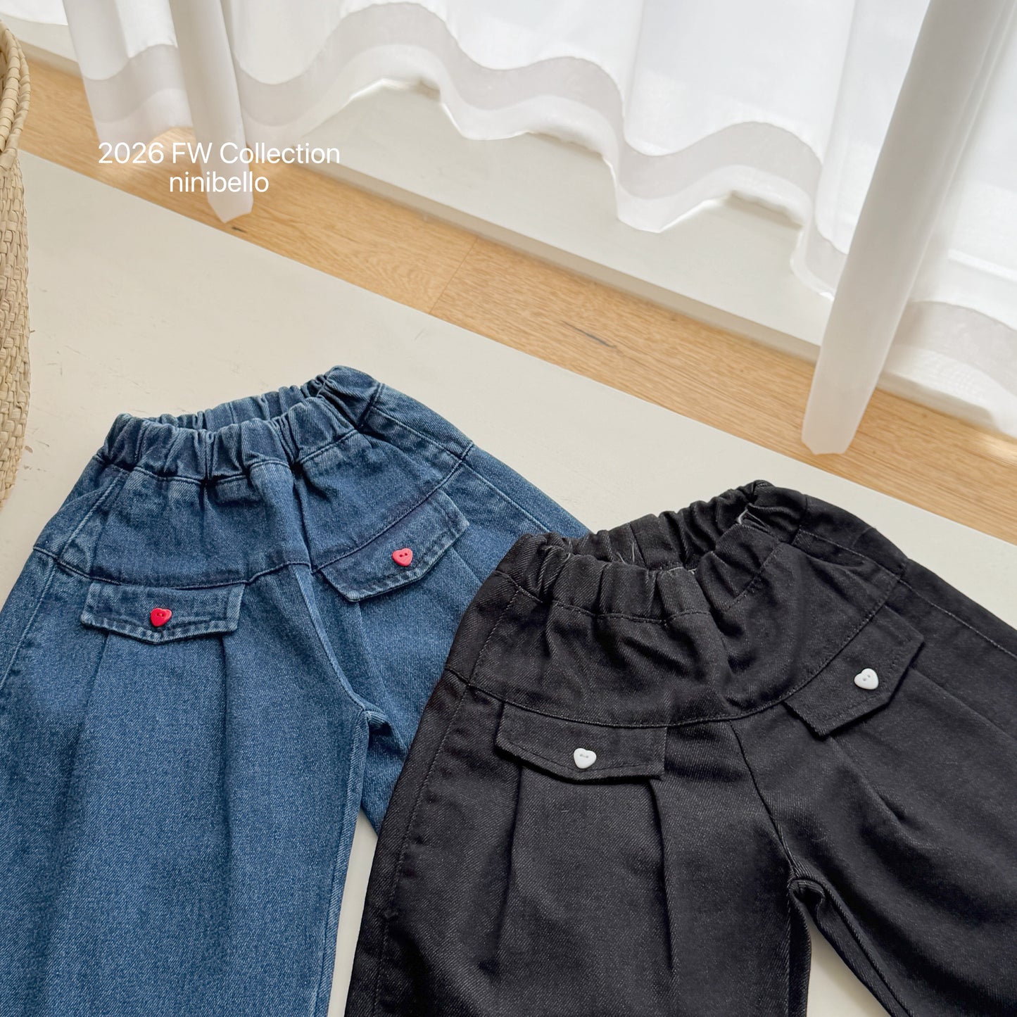 36.Eve Wide Denim Pants