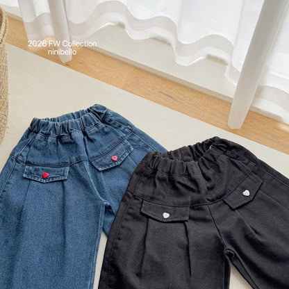 36.Eve Wide Denim Pants