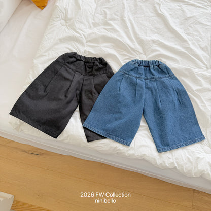 36.Eve Wide Denim Pants