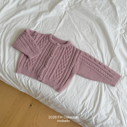 49.Mauve Knit Cardigan