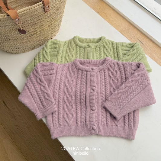 49.Mauve Knit Cardigan