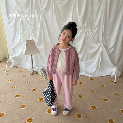 49.Mauve Knit Cardigan