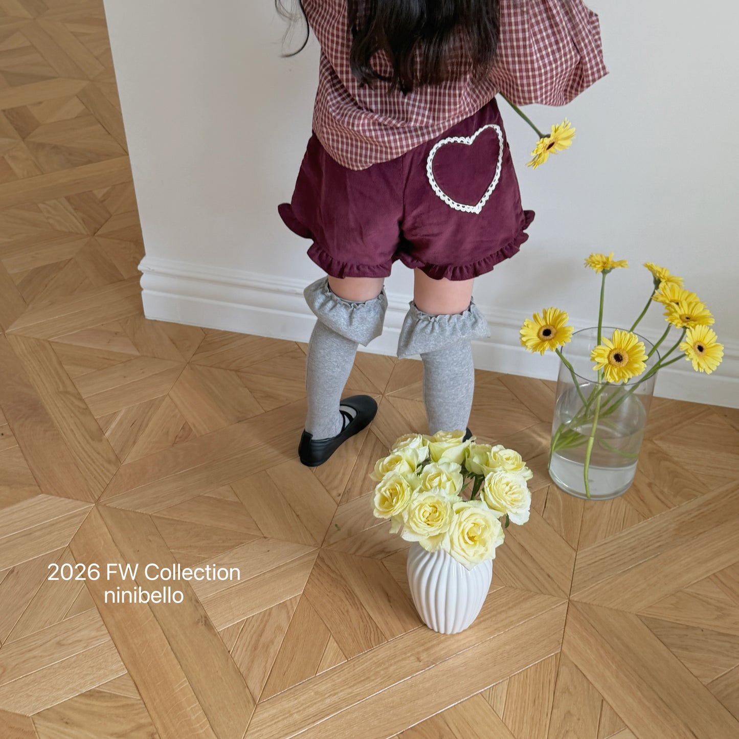 29.Heart Corduroy Frill Pants
