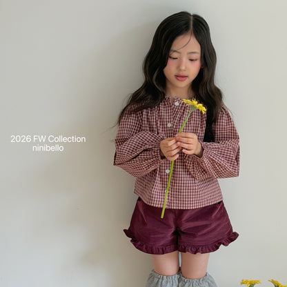 29.Heart Corduroy Frill Pants