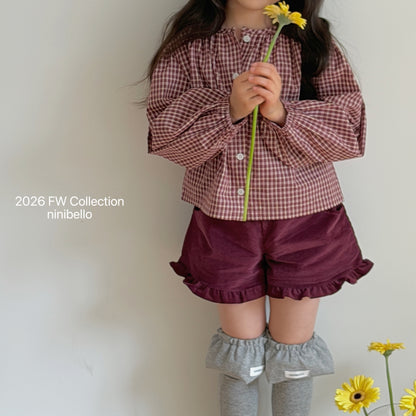29.Heart Corduroy Frill Pants